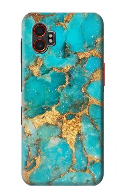 S2906 Aqua Turquoise Stone Hülle Schutzhülle Taschen für Samsung Galaxy XCover7 Pro