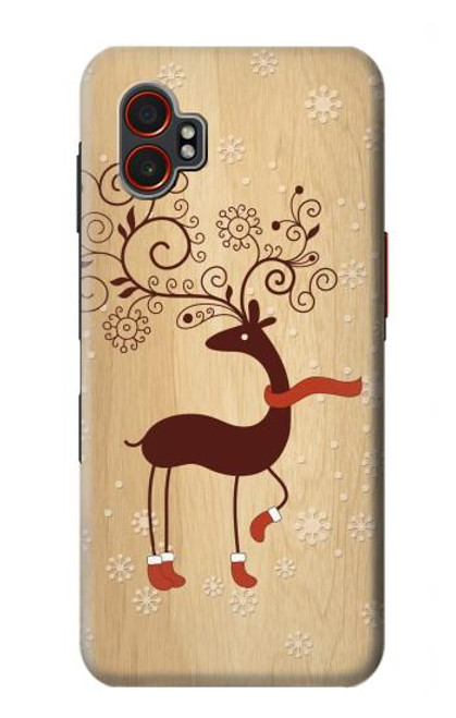 S3081 Wooden Raindeer Graphic Printed Hülle Schutzhülle Taschen für Samsung Galaxy XCover7 Pro