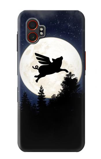S3289 Flying Pig Full Moon Night Hülle Schutzhülle Taschen für Samsung Galaxy XCover7 Pro