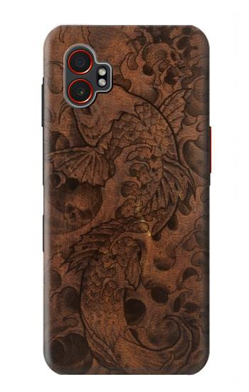 S3405 Fish Tattoo Leather Graphic Print Hülle Schutzhülle Taschen für Samsung Galaxy XCover7 Pro