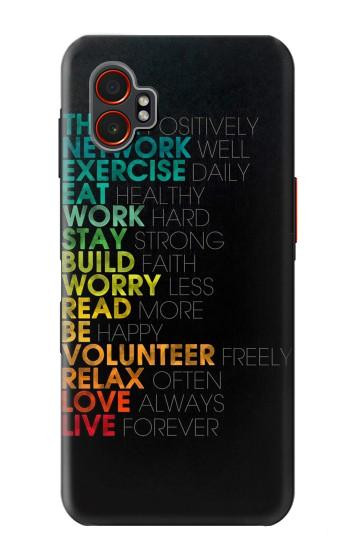 S3523 Think Positive Words Quotes Hülle Schutzhülle Taschen für Samsung Galaxy XCover7 Pro