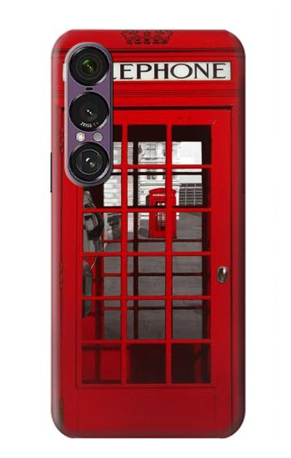 S0058 British Red Telephone Box Hülle Schutzhülle Taschen für Sony Xperia 1 VII