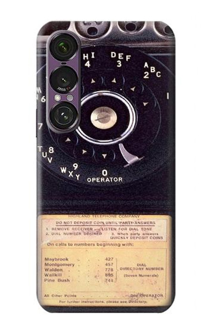 S0086 Payphone Vintage Hülle Schutzhülle Taschen für Sony Xperia 1 VII