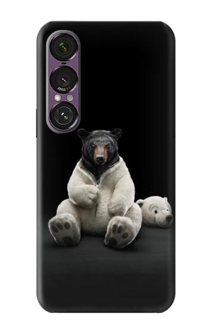 S0878 Black Bear Hülle Schutzhülle Taschen für Sony Xperia 1 VII