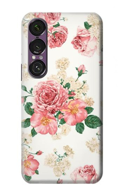 S1859 Rose Pattern Hülle Schutzhülle Taschen für Sony Xperia 1 VII