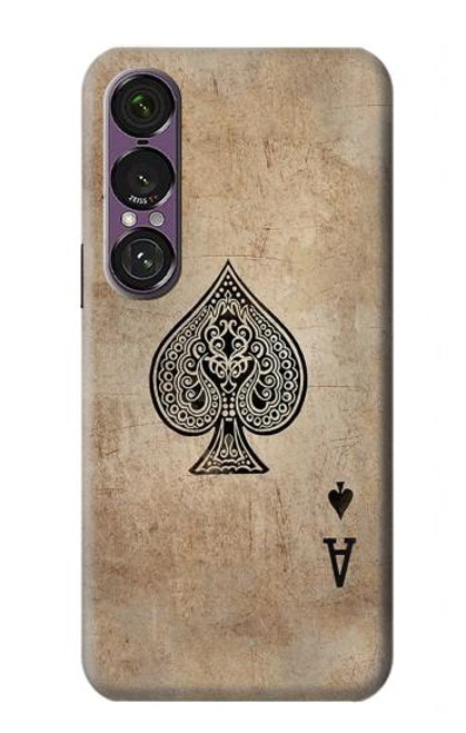 S2928 Vintage Spades Ace Card Hülle Schutzhülle Taschen für Sony Xperia 1 VII