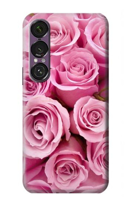 S2943 Pink Rose Hülle Schutzhülle Taschen für Sony Xperia 1 VII
