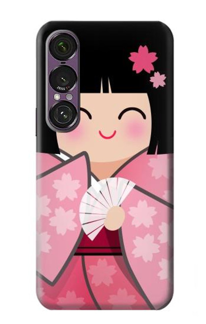 S3042 Japan Girl Hina Doll Kimono Sakura Hülle Schutzhülle Taschen für Sony Xperia 1 VII