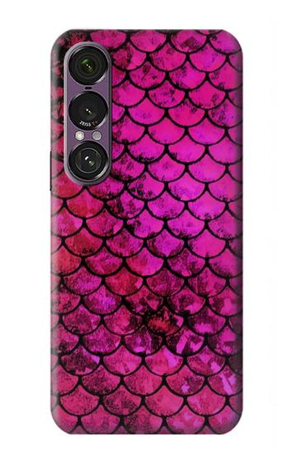 S3051 Pink Mermaid Fish Scale Hülle Schutzhülle Taschen für Sony Xperia 1 VII