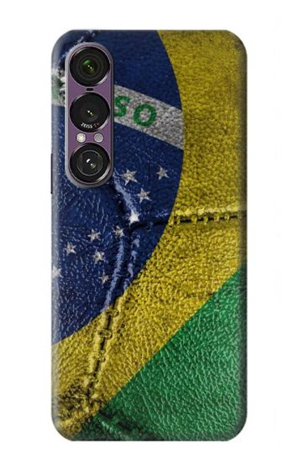 S3297 Brazil Flag Vintage Football Graphic Hülle Schutzhülle Taschen für Sony Xperia 1 VII