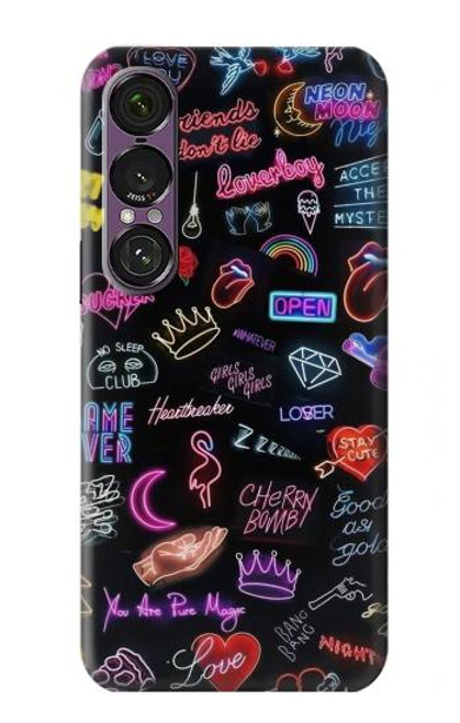 S3433 Vintage Neon Graphic Hülle Schutzhülle Taschen für Sony Xperia 1 VII
