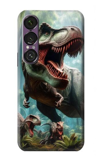 S4021 T-rex Dinosaur Jurassic Hülle Schutzhülle Taschen für Sony Xperia 1 VII