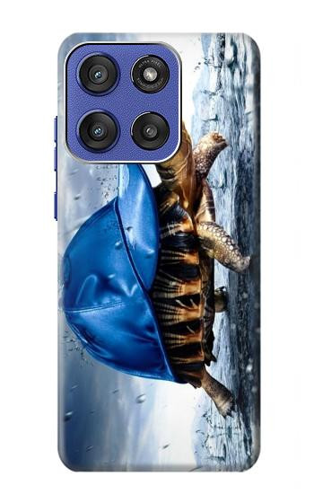 S0084 Turtle in the Rain Hülle Schutzhülle Taschen für Motorola Moto G Stylus 5G (2025), Edge 60 Stylus