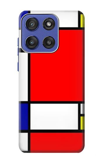 S0157 Composition Red Blue Yellow Hülle Schutzhülle Taschen für Motorola Moto G Stylus 5G (2025), Edge 60 Stylus