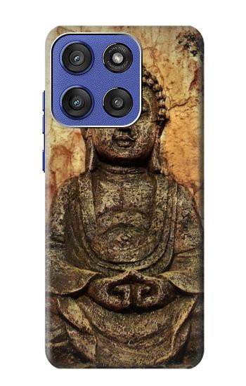 S0344 Buddha Rock Carving Hülle Schutzhülle Taschen für Motorola Moto G Stylus 5G (2025), Edge 60 Stylus