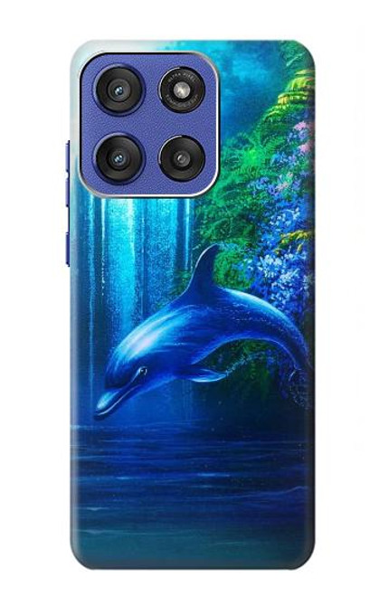 S0385 Dolphin Hülle Schutzhülle Taschen für Motorola Moto G Stylus 5G (2025), Edge 60 Stylus