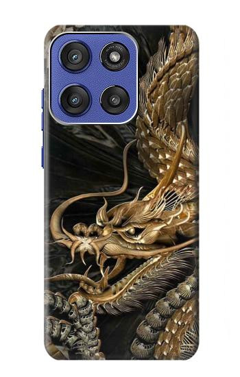 S0426 Gold Dragon Hülle Schutzhülle Taschen für Motorola Moto G Stylus 5G (2025,2026), Edge 60 Stylus