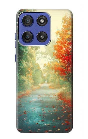 S0913 Road Through The Woods Hülle Schutzhülle Taschen für Motorola Moto G Stylus 5G (2025), Edge 60 Stylus