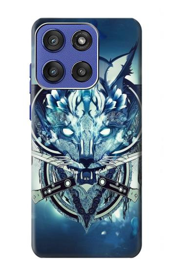 S1135 Wolf with knives Rock Hülle Schutzhülle Taschen für Motorola Moto G Stylus 5G (2025,2026), Edge 60 Stylus