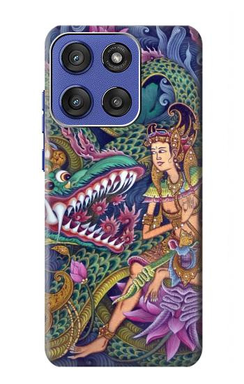 S1240 Bali Painting Hülle Schutzhülle Taschen für Motorola Moto G Stylus 5G (2025,2026), Edge 60 Stylus