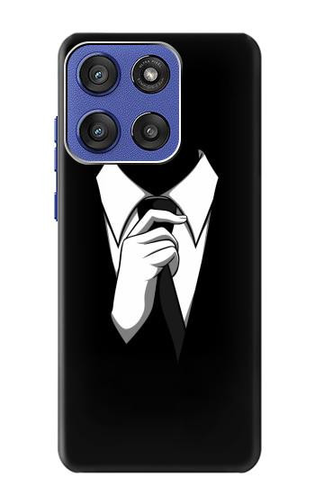 S1591 Anonymous Man in Black Suit Hülle Schutzhülle Taschen für Motorola Moto G Stylus 5G (2025,2026), Edge 60 Stylus