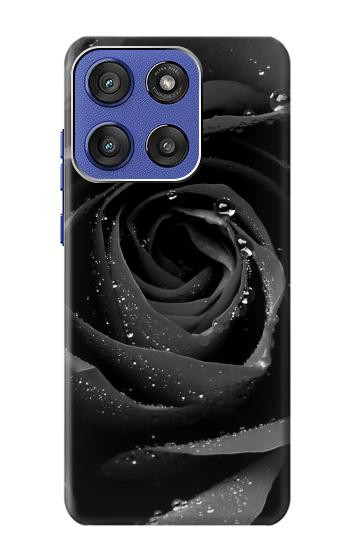 S1598 Black Rose Hülle Schutzhülle Taschen für Motorola Moto G Stylus 5G (2025,2026), Edge 60 Stylus