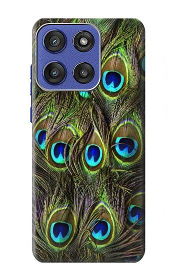S1965 Peacock Feather Hülle Schutzhülle Taschen für Motorola Moto G Stylus 5G (2025,2026), Edge 60 Stylus