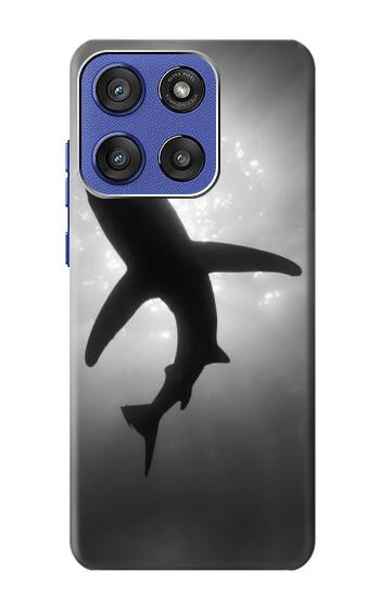 S2367 Shark Monochrome Hülle Schutzhülle Taschen für Motorola Moto G Stylus 5G (2025,2026), Edge 60 Stylus