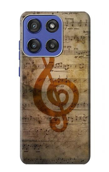 S2368 Sheet Music Notes Hülle Schutzhülle Taschen für Motorola Moto G Stylus 5G (2025,2026), Edge 60 Stylus