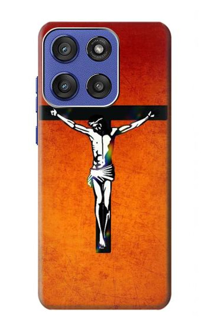 S2421 Jesus Christ On The Cross Hülle Schutzhülle Taschen für Motorola Moto G Stylus 5G (2025), Edge 60 Stylus