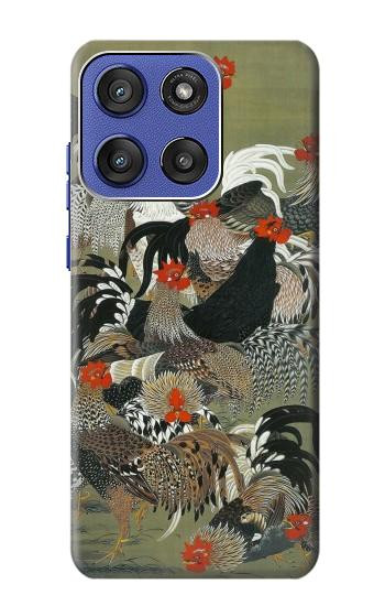 S2699 Ito Jakuchu Rooster Hülle Schutzhülle Taschen für Motorola Moto G Stylus 5G (2025,2026), Edge 60 Stylus