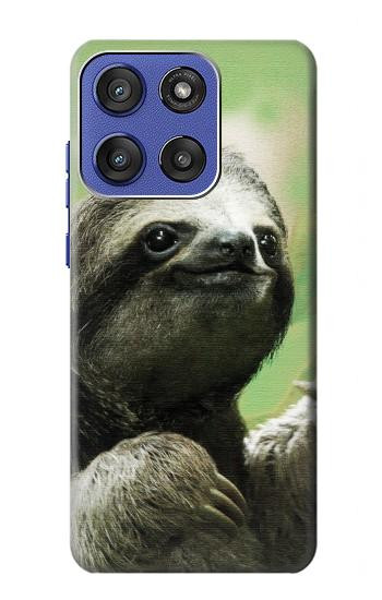 S2708 Smiling Sloth Hülle Schutzhülle Taschen für Motorola Moto G Stylus 5G (2025,2026), Edge 60 Stylus