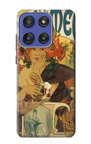 S2740 Alphonse Mucha Bieres De La Muse Hülle Schutzhülle Taschen für Motorola Moto G Stylus 5G (2025,2026), Edge 60 Stylus