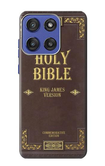S2889 Holy Bible Cover King James Version Hülle Schutzhülle Taschen für Motorola Moto G Stylus 5G (2025,2026), Edge 60 Stylus