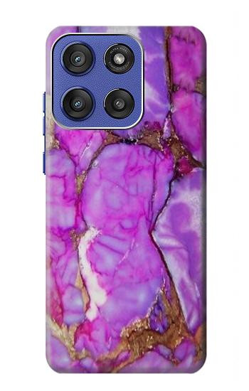 S2907 Purple Turquoise Stone Hülle Schutzhülle Taschen für Motorola Moto G Stylus 5G (2025,2026), Edge 60 Stylus
