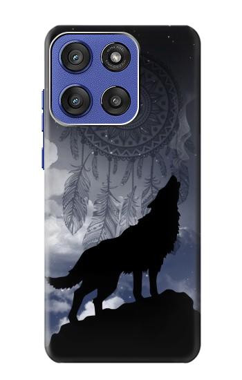 S3011 Dream Catcher Wolf Howling Hülle Schutzhülle Taschen für Motorola Moto G Stylus 5G (2025,2026), Edge 60 Stylus
