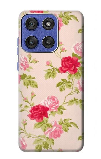 S3037 Pretty Rose Cottage Flora Hülle Schutzhülle Taschen für Motorola Moto G Stylus 5G (2025,2026), Edge 60 Stylus