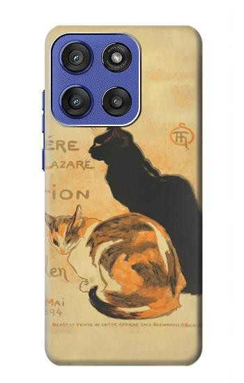 S3229 Vintage Cat Poster Hülle Schutzhülle Taschen für Motorola Moto G Stylus 5G (2025,2026), Edge 60 Stylus