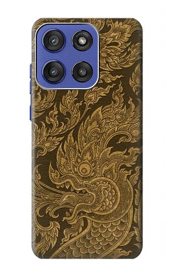 S3382 Thai Art Naga Hülle Schutzhülle Taschen für Motorola Moto G Stylus 5G (2025,2026), Edge 60 Stylus