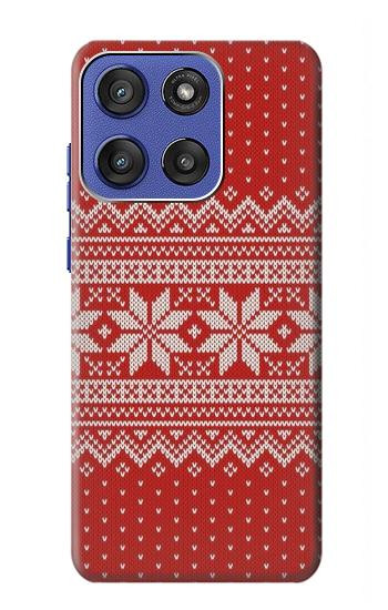 S3384 Winter Seamless Knitting Pattern Hülle Schutzhülle Taschen für Motorola Moto G Stylus 5G (2025,2026), Edge 60 Stylus