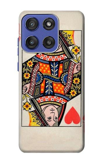 S3429 Queen Hearts Card Hülle Schutzhülle Taschen für Motorola Moto G Stylus 5G (2025,2026), Edge 60 Stylus