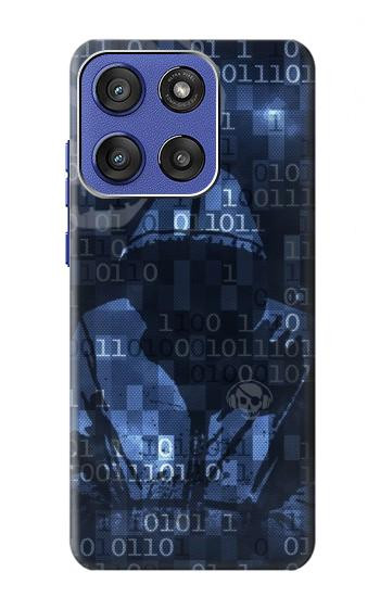S3431 Digital Code Cyber Hacker Hülle Schutzhülle Taschen für Motorola Moto G Stylus 5G (2025,2026), Edge 60 Stylus