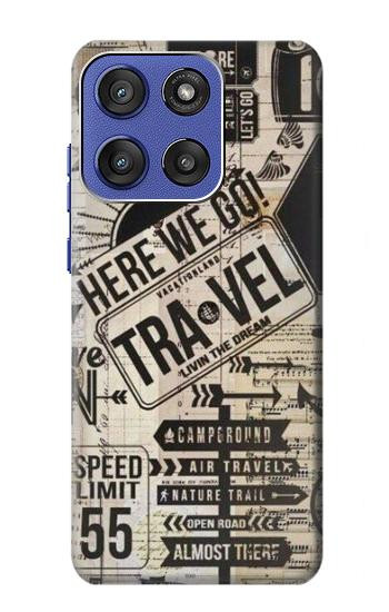 S3441 Vintage Travel Hülle Schutzhülle Taschen für Motorola Moto G Stylus 5G (2025,2026), Edge 60 Stylus