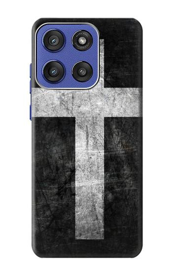 S3491 Christian Cross Hülle Schutzhülle Taschen für Motorola Moto G Stylus 5G (2025,2026), Edge 60 Stylus