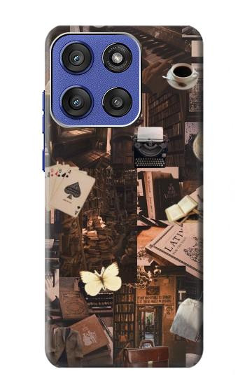 S3877 Dark Academia Hülle Schutzhülle Taschen für Motorola Moto G Stylus 5G (2025,2026), Edge 60 Stylus