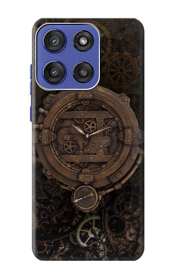 S3902 Steampunk Clock Gear Hülle Schutzhülle Taschen für Motorola Moto G Stylus 5G (2025,2026), Edge 60 Stylus