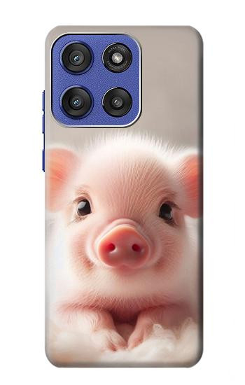 S3979 Cute Baby Pig Hülle Schutzhülle Taschen für Motorola Moto G Stylus 5G (2025,2026), Edge 60 Stylus