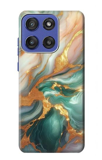 S3993 Green Marble Gold Veins Hülle Schutzhülle Taschen für Motorola Moto G Stylus 5G (2025,2026), Edge 60 Stylus