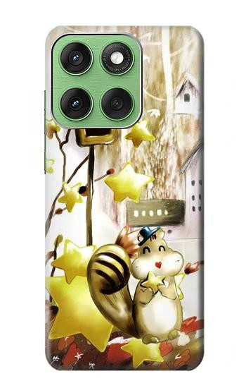 S0109 Cute Squirrel Cartoon Hülle Schutzhülle Taschen für Motorola Edge 60