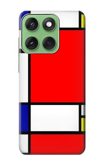 S0157 Composition Red Blue Yellow Hülle Schutzhülle Taschen für Motorola Edge 60